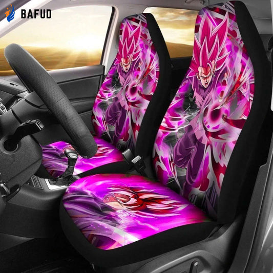 Power Goku Black Rose Car Seat Covers For Fan Gifts Dragon Ball Fan NH1911 - Bafud