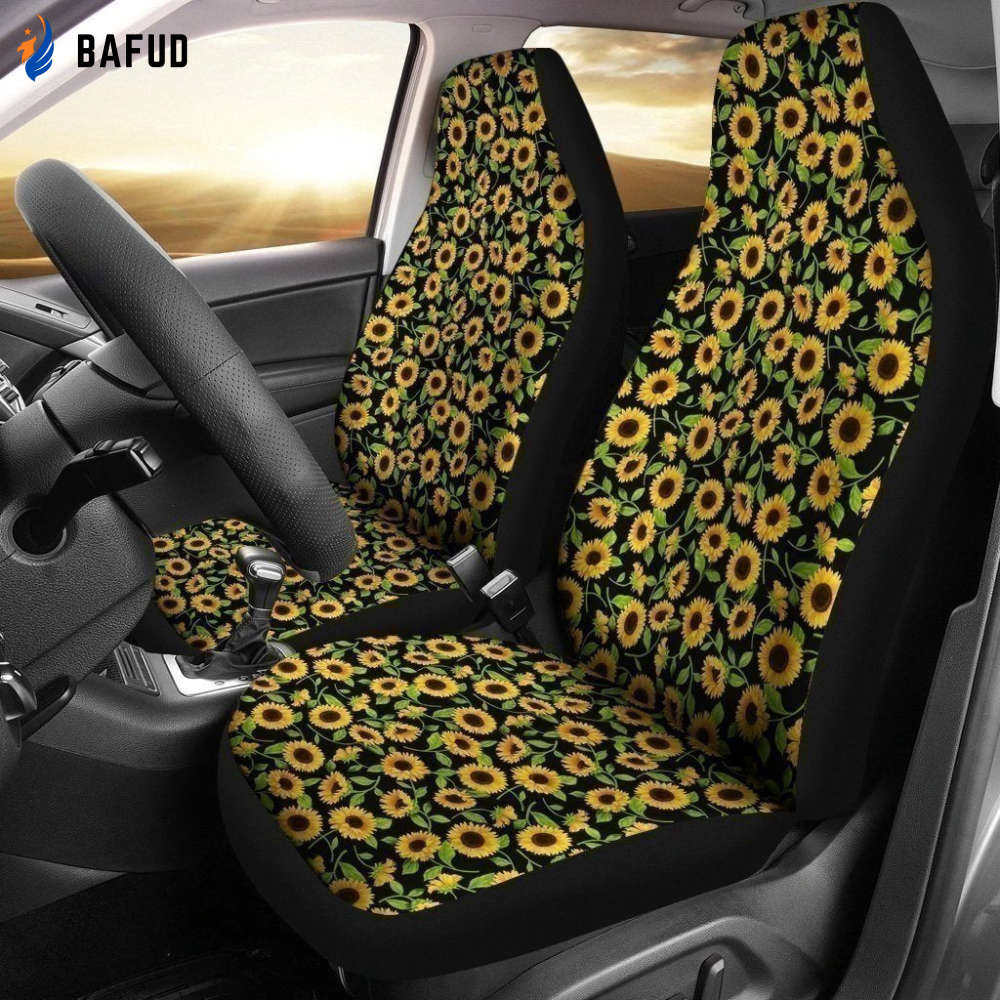 Pretty Sunflowers Car Seat Covers For Fan Gifts Amazing Gift Idea - Bafud