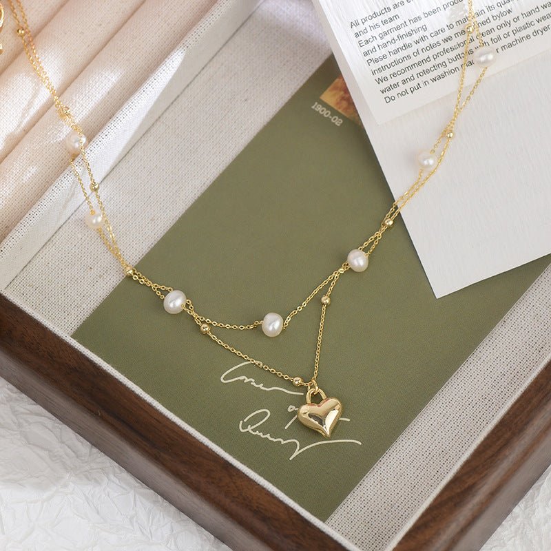 Puffy Heart Necklace Set - Lizzy