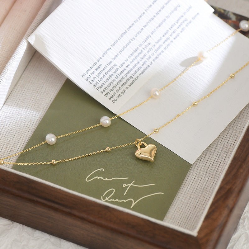 Puffy Heart Necklace Set - Lizzy