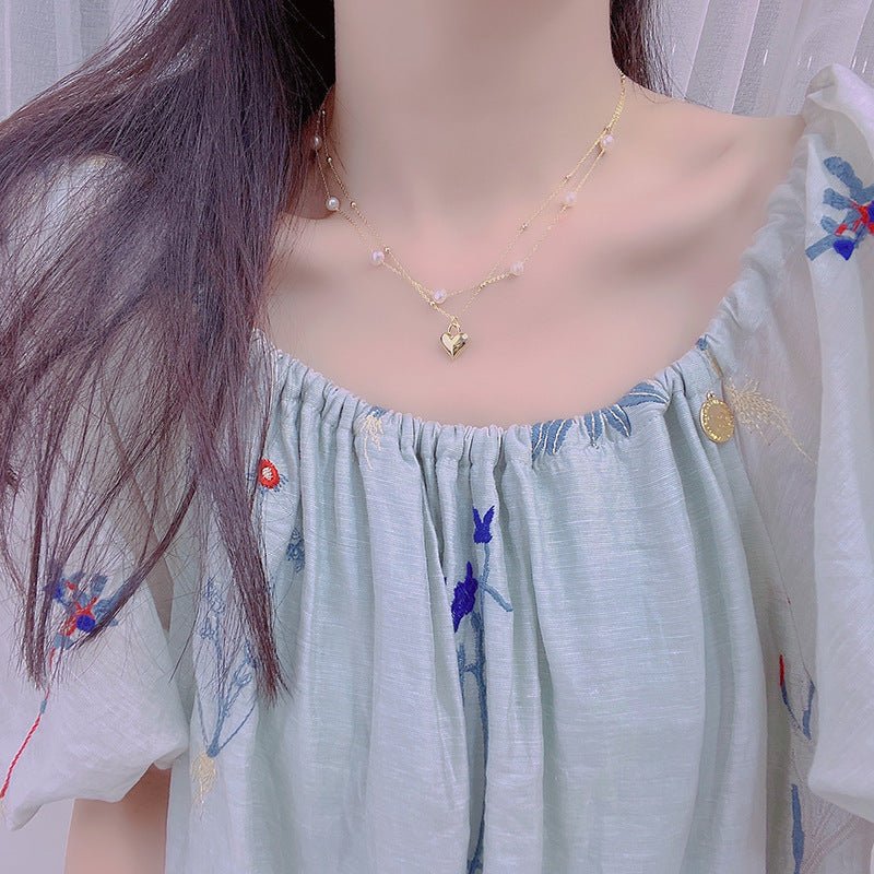 Puffy Heart Necklace Set - Lizzy