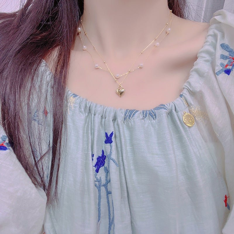 Puffy Heart Necklace Set - Lizzy