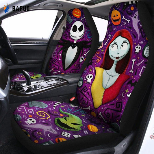 Resger JS Jack Sally Purple Seat Covers For Fan Gifts- NDQ - Bafud