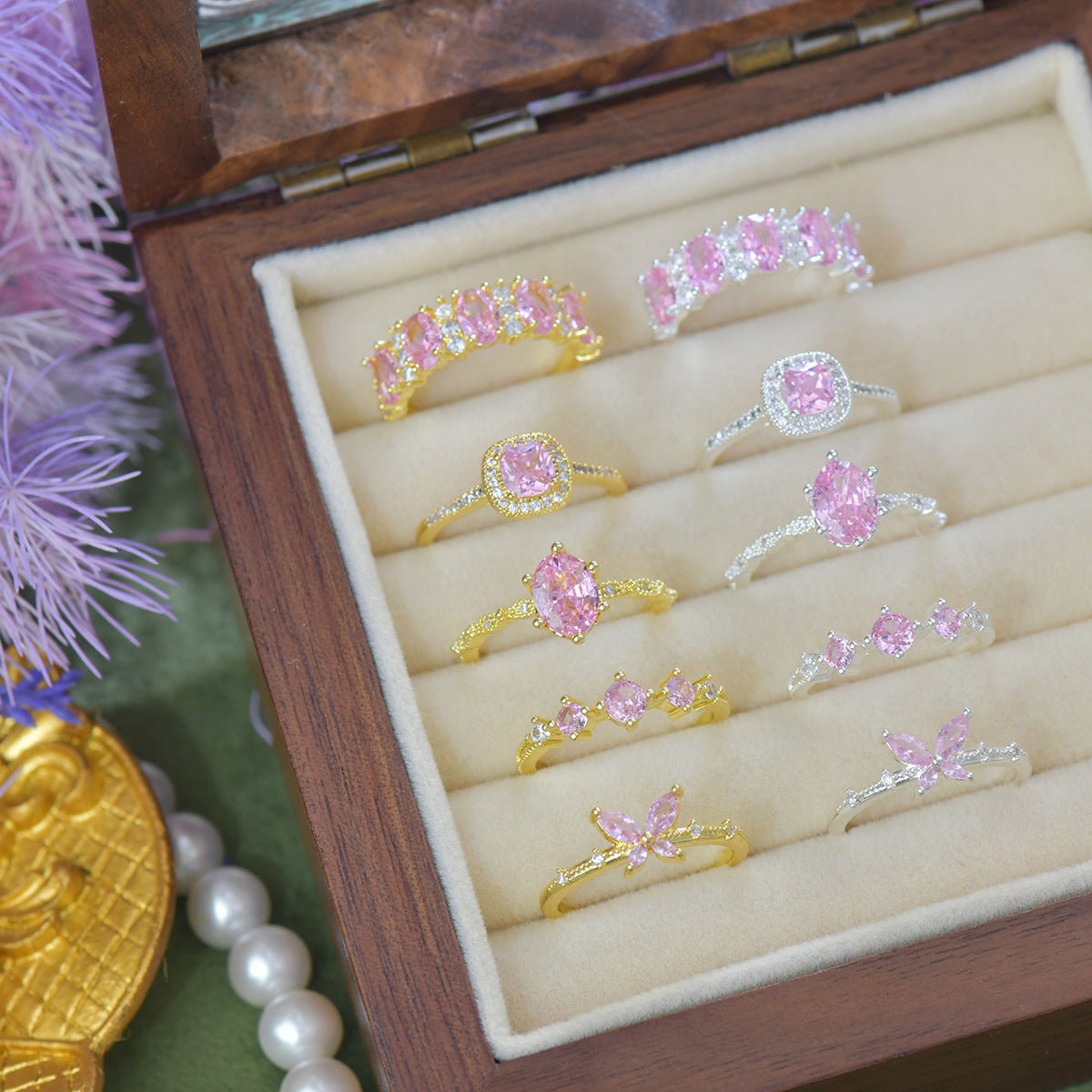 Rosaline Trilogy Ring in Gold