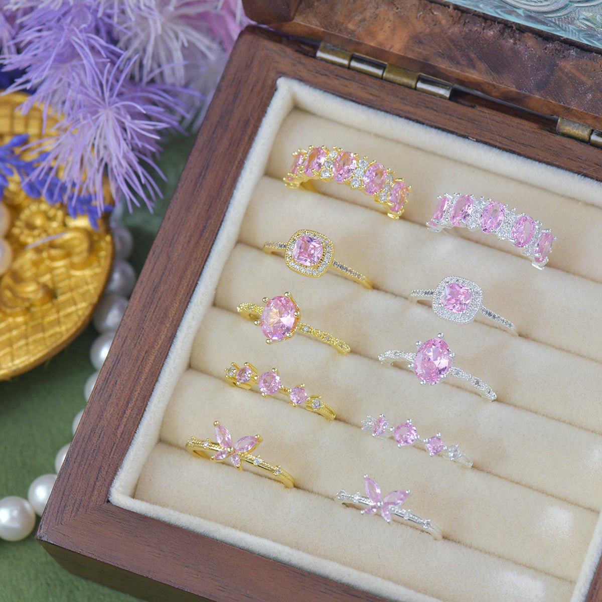 Rosaline Trilogy Ring in Gold