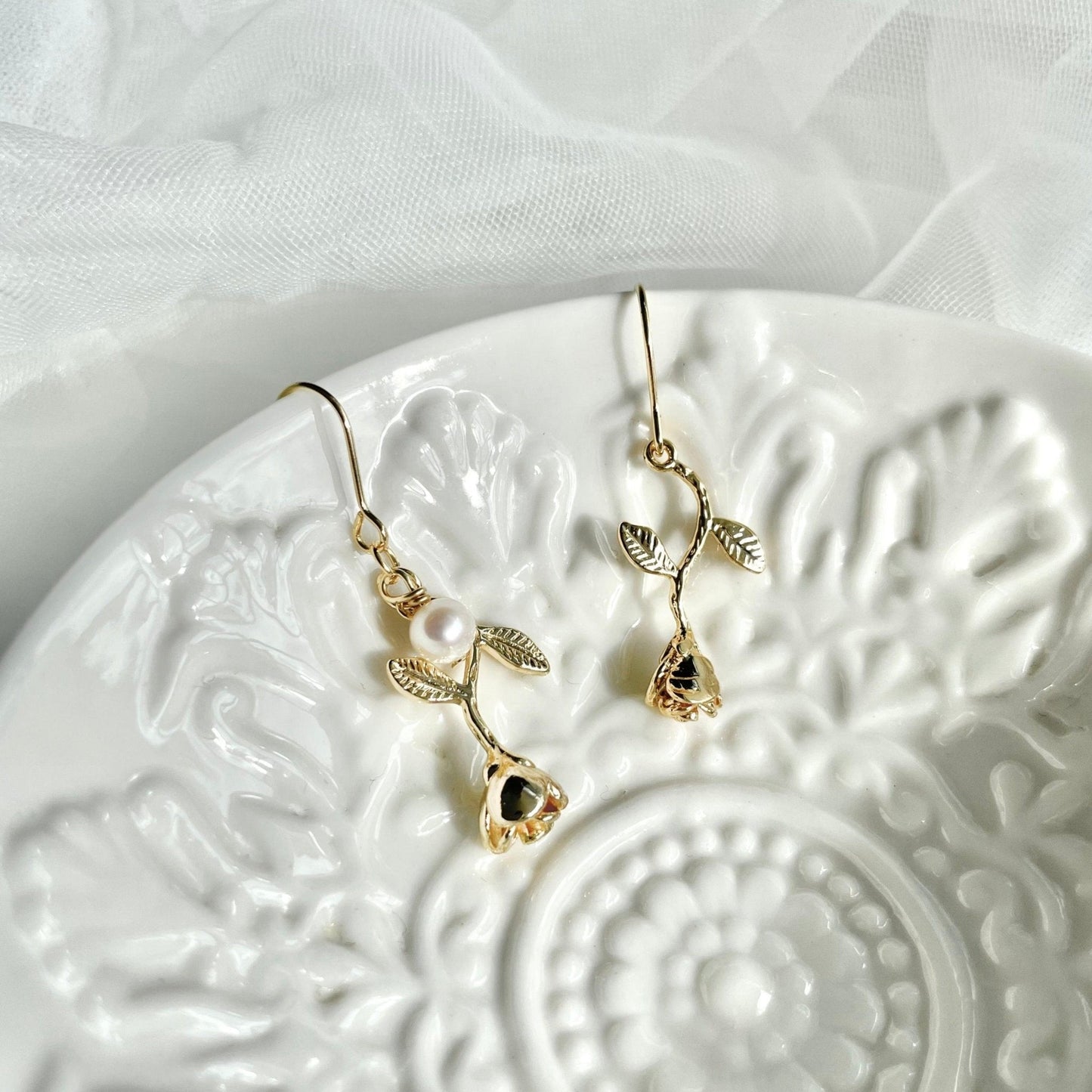 [Clearance] Rose Earrings (2 Styles)