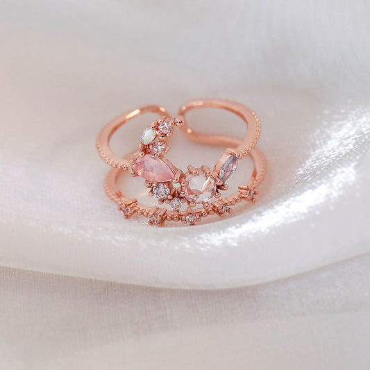 Rosy Moonrise Ring