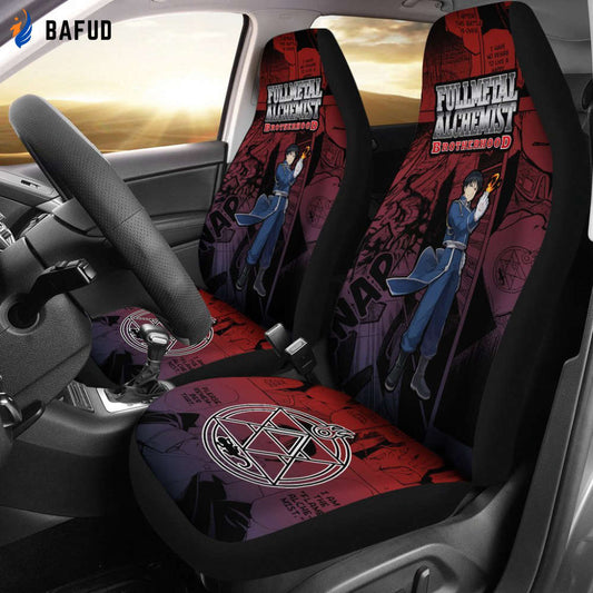 Roy Mustang Fullmetal Alchemist Brotherhood Car Seat Covers For Fan Gifts For Best Fan Anime - Bafud