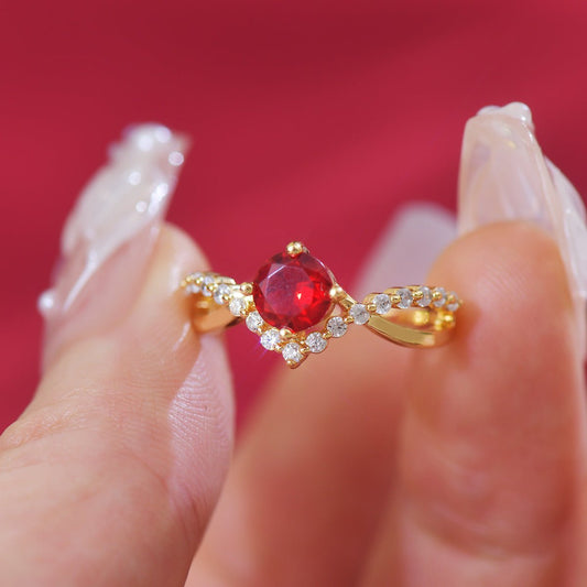 Ruby Twist Ring