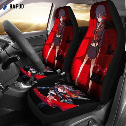Ryuko Matoi Anime Kill La Kill Car Seat Covers For Fan Gifts NH08 - Bafud