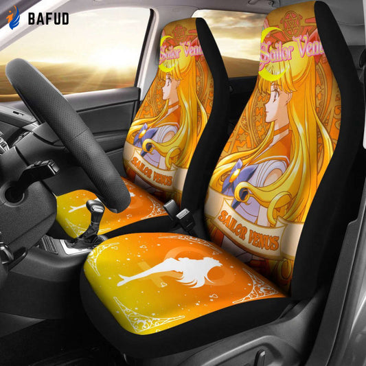 Sailor Venus Characters Sailor Moon Main Car Seat Covers For Fan Gifts Vintage Style Anime - Bafud