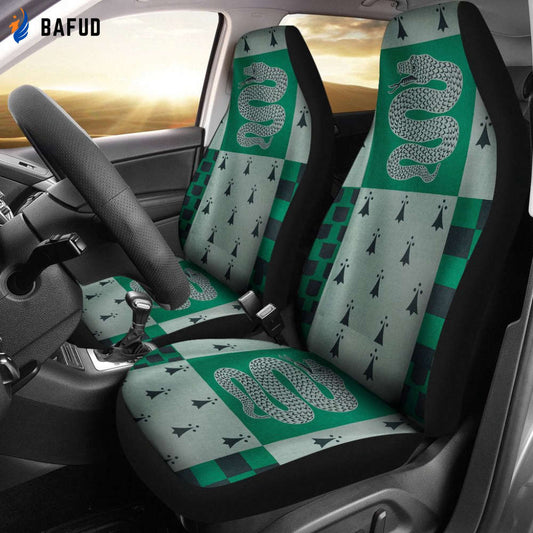Salazar Slytherin Car Seat Covers For Fan Gifts Custom Harry Potter Car Accessories - Bafud