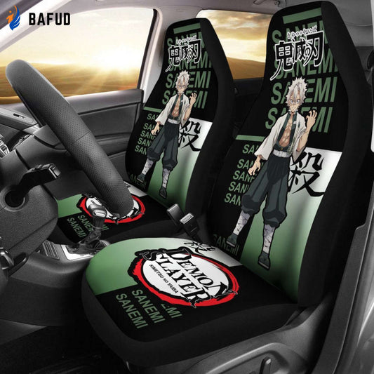 Sanemi Demon Slayer Car Seat Covers For Fan Gifts Custom Anime Car Accessories - Bafud