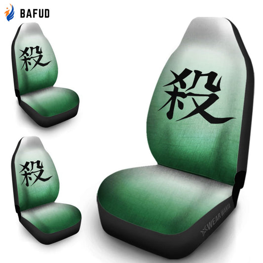 Sanemi Shinazugawa Car Seat Covers For Fan Gifts Custom Sanemi Shinazugawa Uniform Demon Slayer Anime Car Accessories Anime Gifts - Bafud