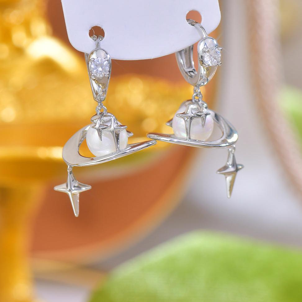 Saturn Huggie Earrings