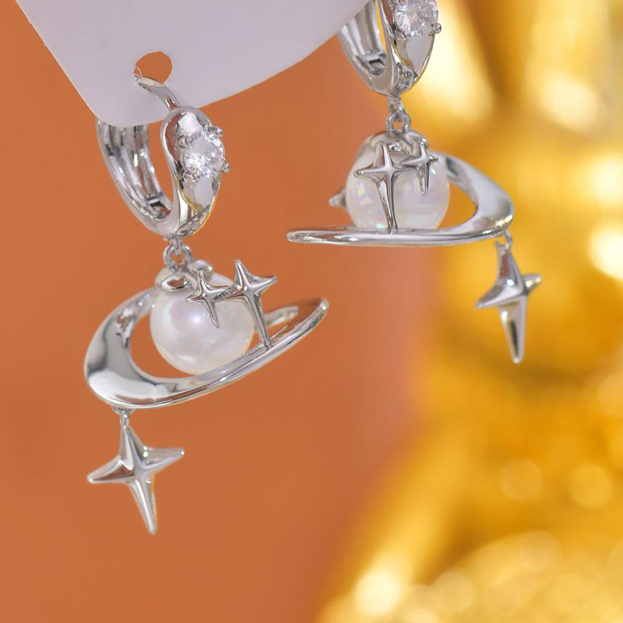 Saturn Huggie Earrings