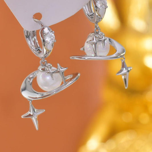 Saturn Huggie Earrings