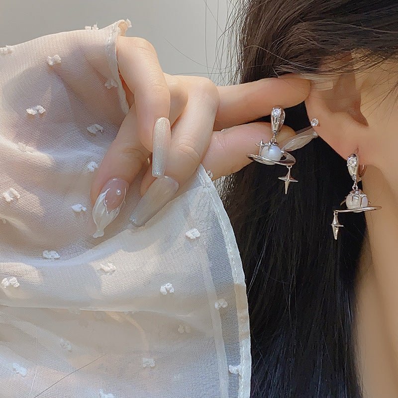 Saturn Huggie Earrings