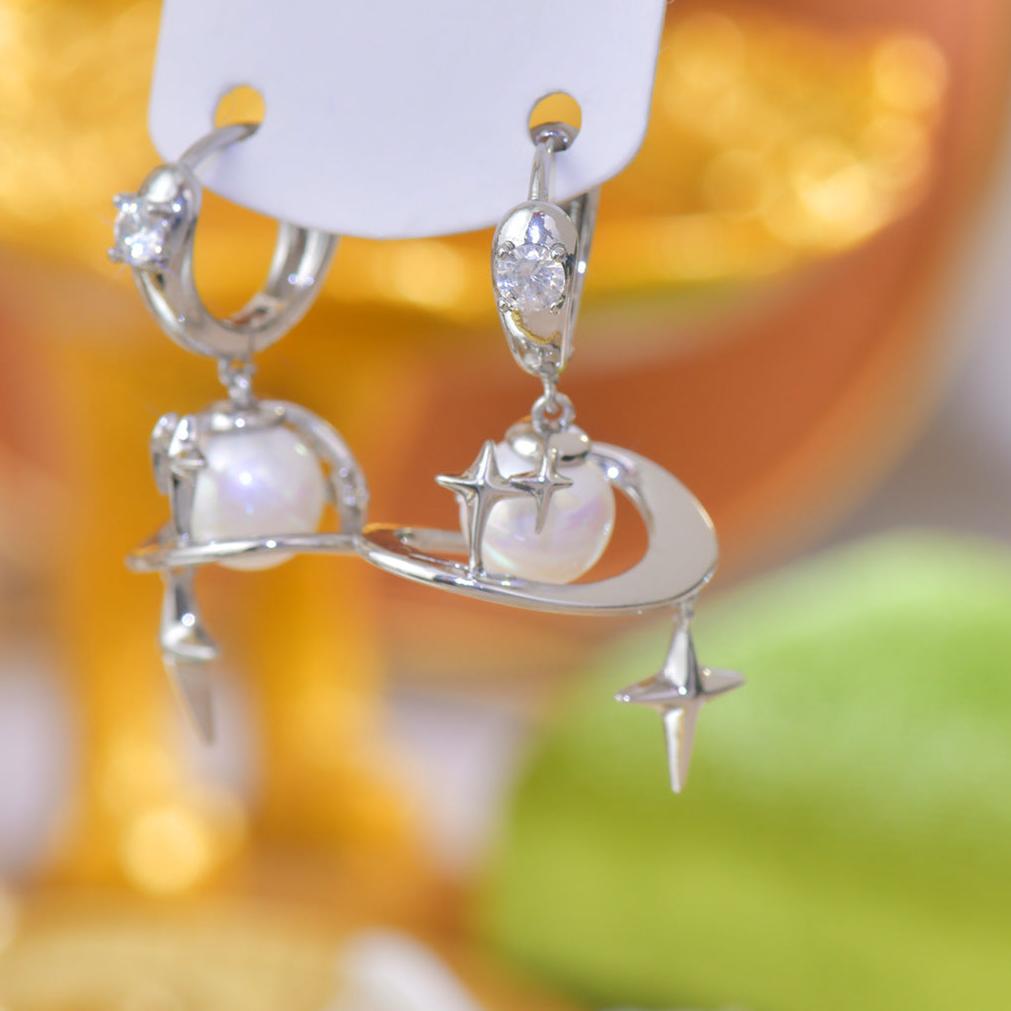 Saturn Huggie Earrings