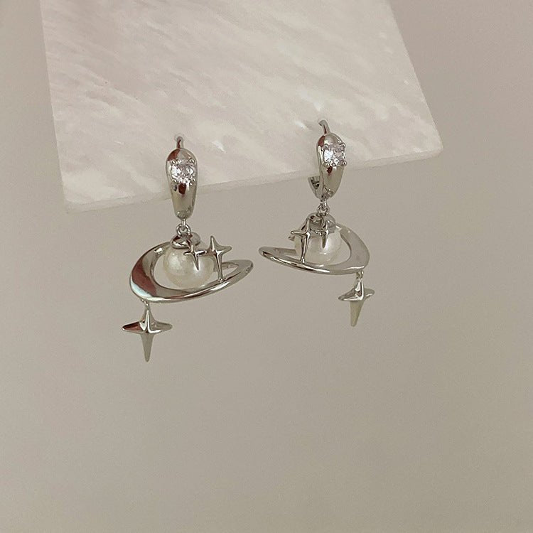 Saturn Huggie Earrings