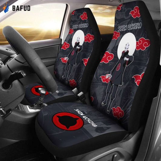 Shin Uchiha NRT Akatsuki Members Car Seat Covers For Fan Gifts Custom Anime Car Accessories - Bafud