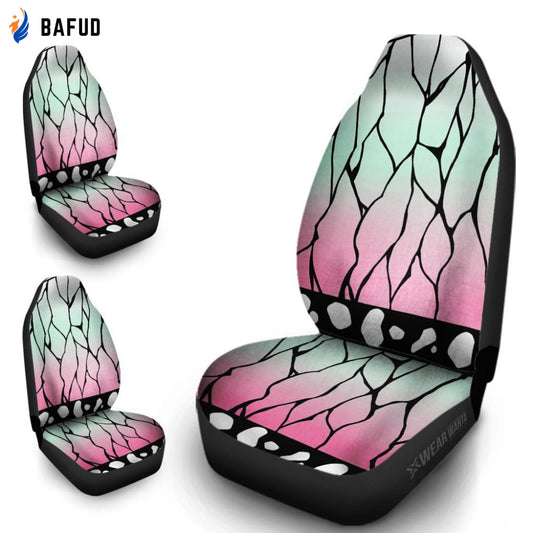 Shinobu Car Seat Covers For Fan Gifts Custom Shinobu Uniform Demon Slayer Anime Car Accessories Anime Gifts - Bafud