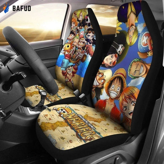 Shonen Jump One Piece Full Character Car Seat Covers For Fan Gifts - Bafud