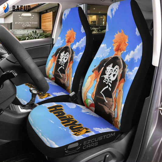 Shoyo Haikyuu Anime Car Seat Covers For Fan Gifts - Bafud