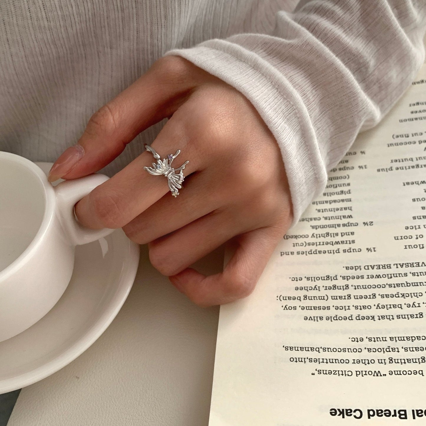 Silver Butterfly Ring -  Lana