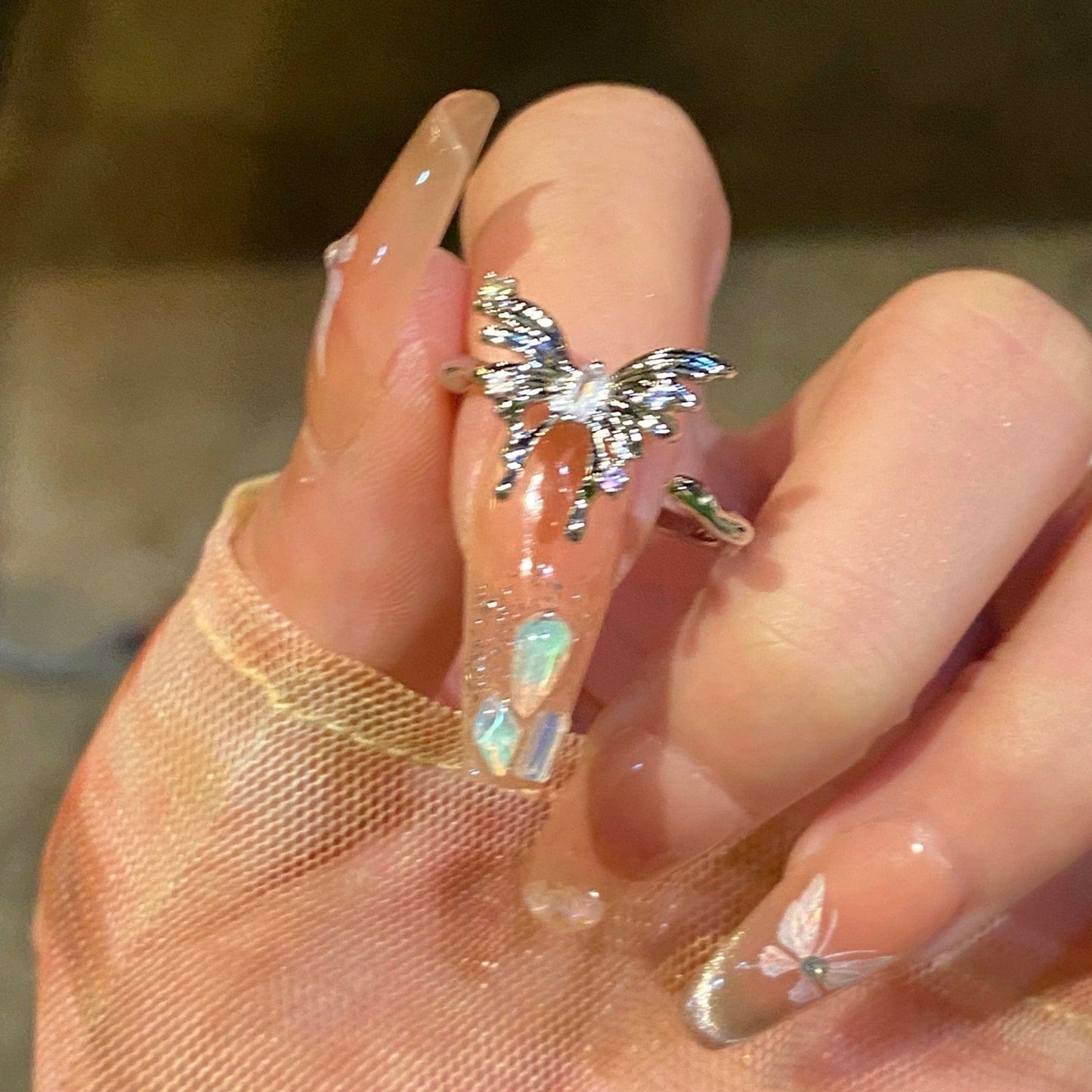 Silver Butterfly Ring -  Lana