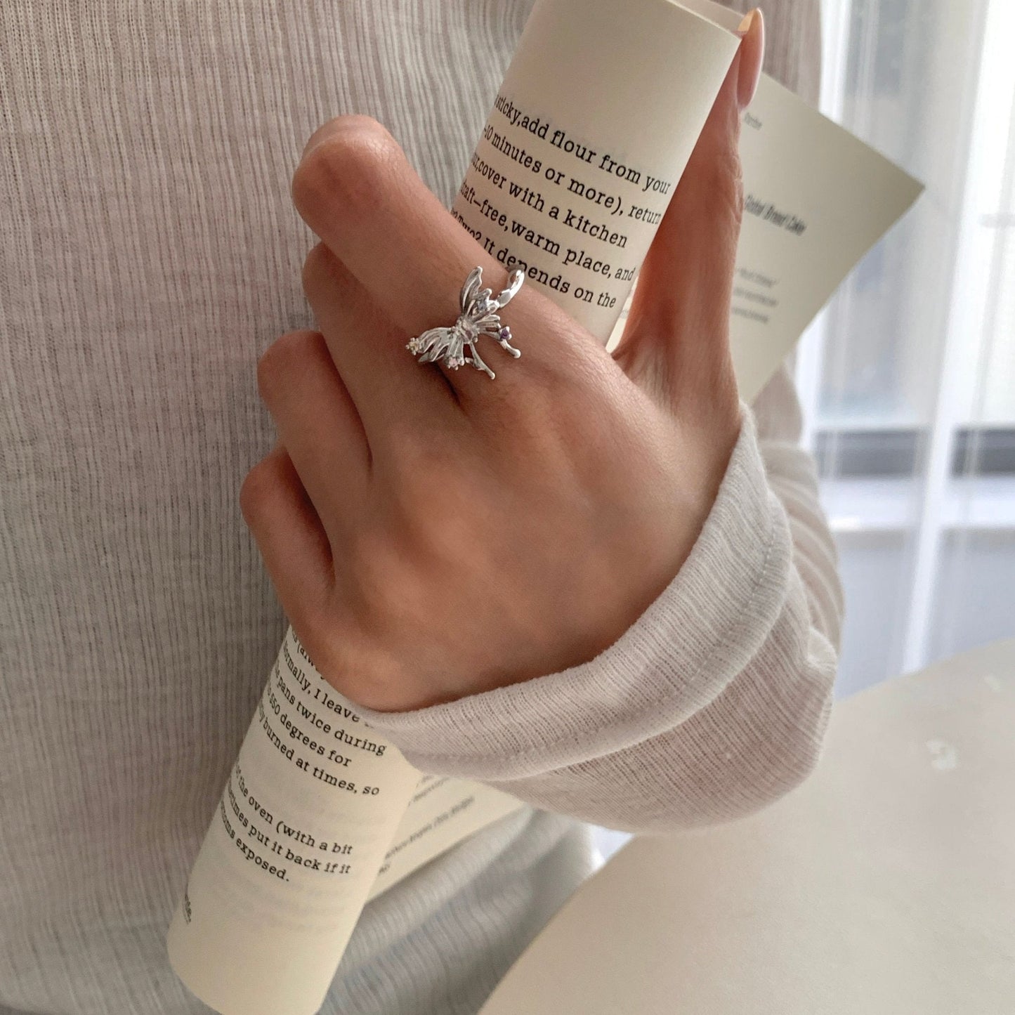 Silver Butterfly Ring -  Lana