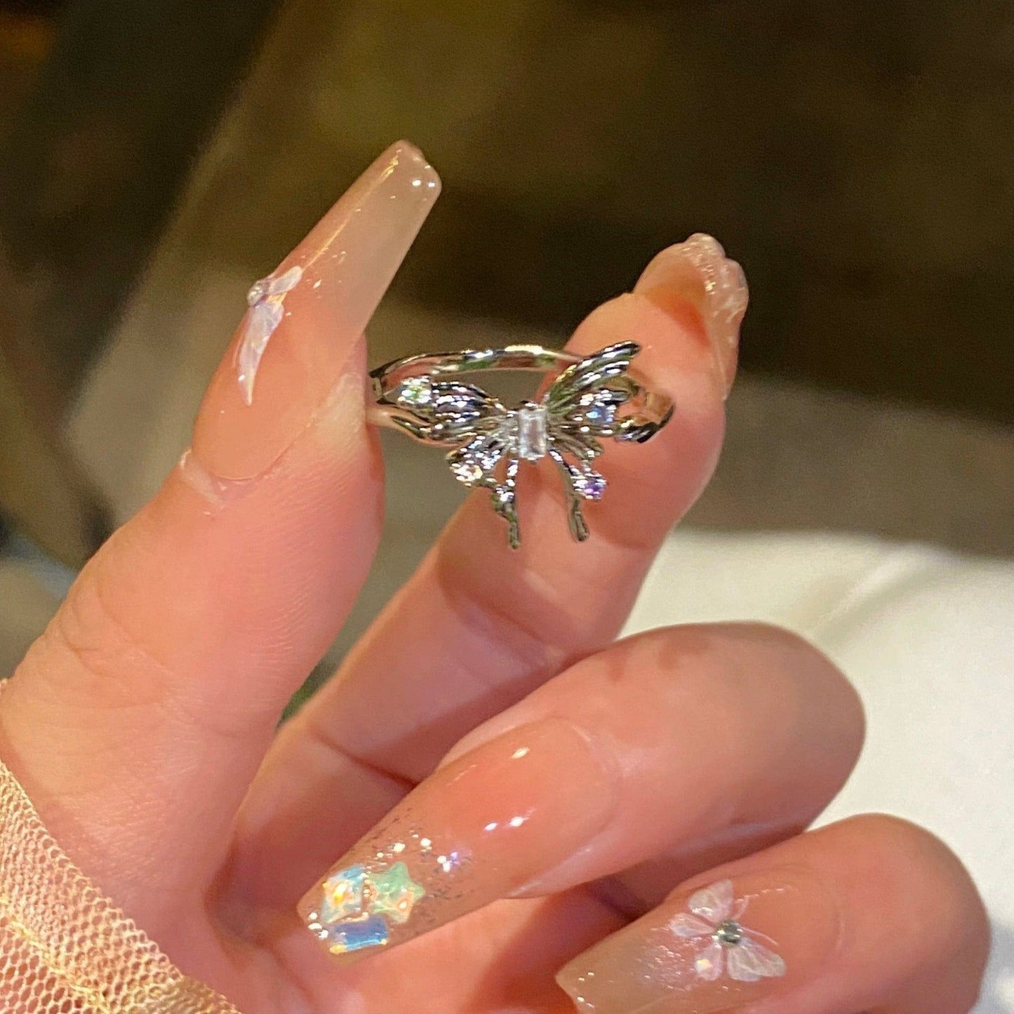 Silver Butterfly Ring -  Lana