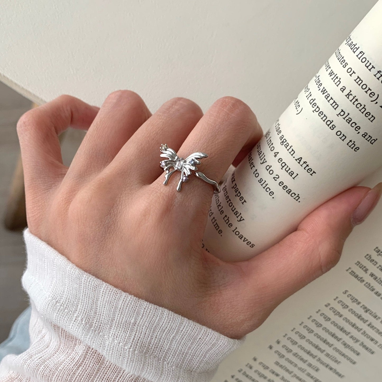 Silver Butterfly Ring -  Lana