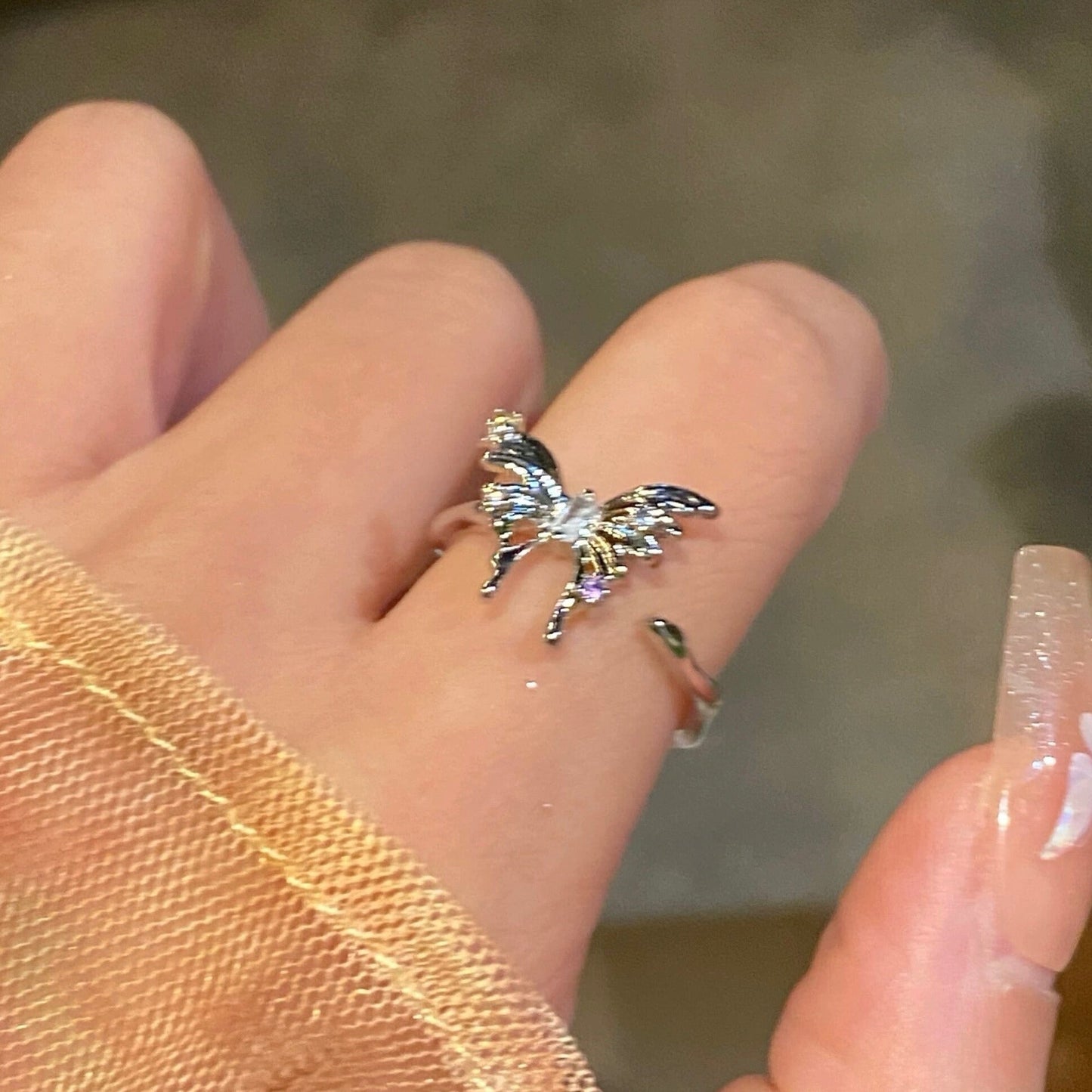 Silver Butterfly Ring -  Lana