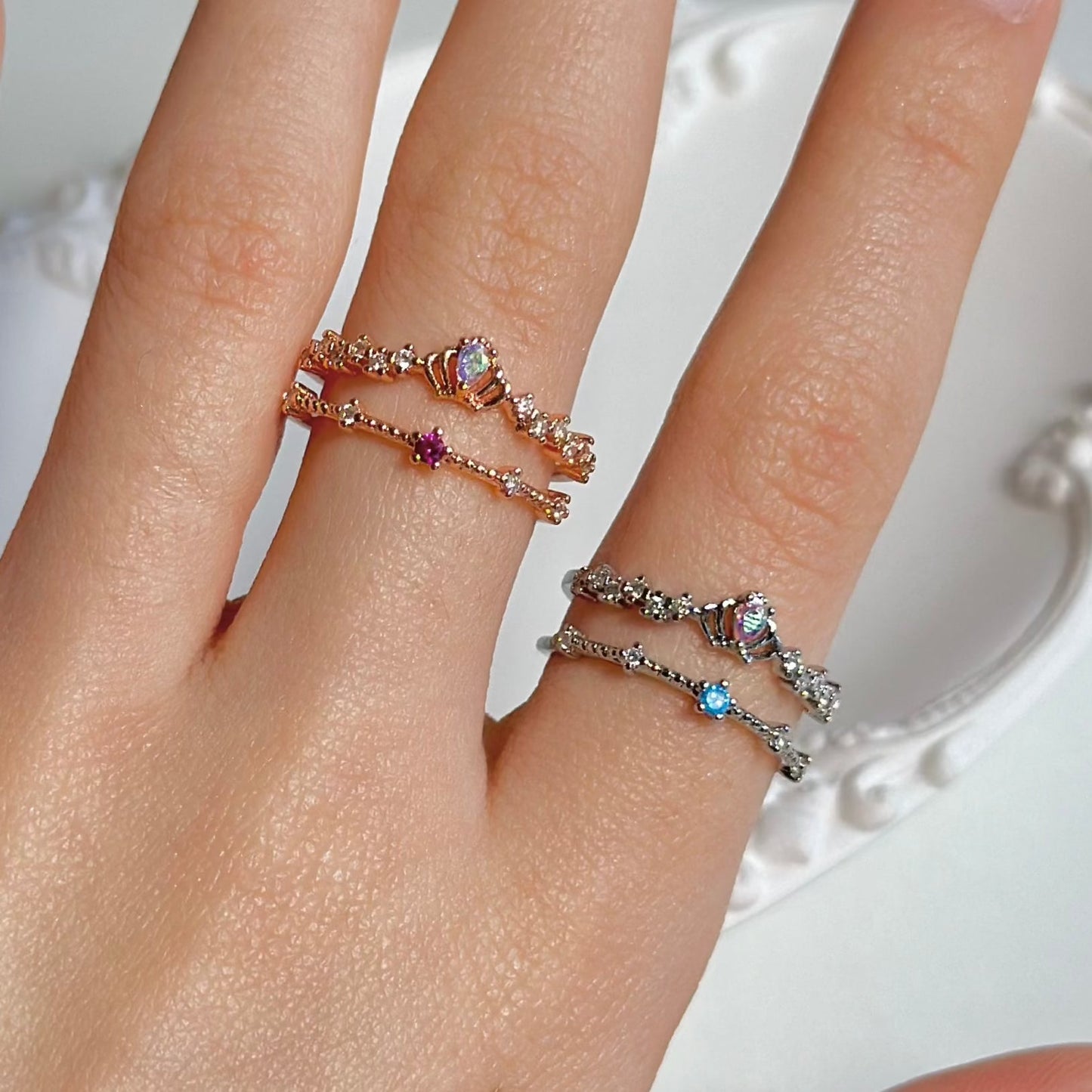 Silver Tiara Ring - Valentina