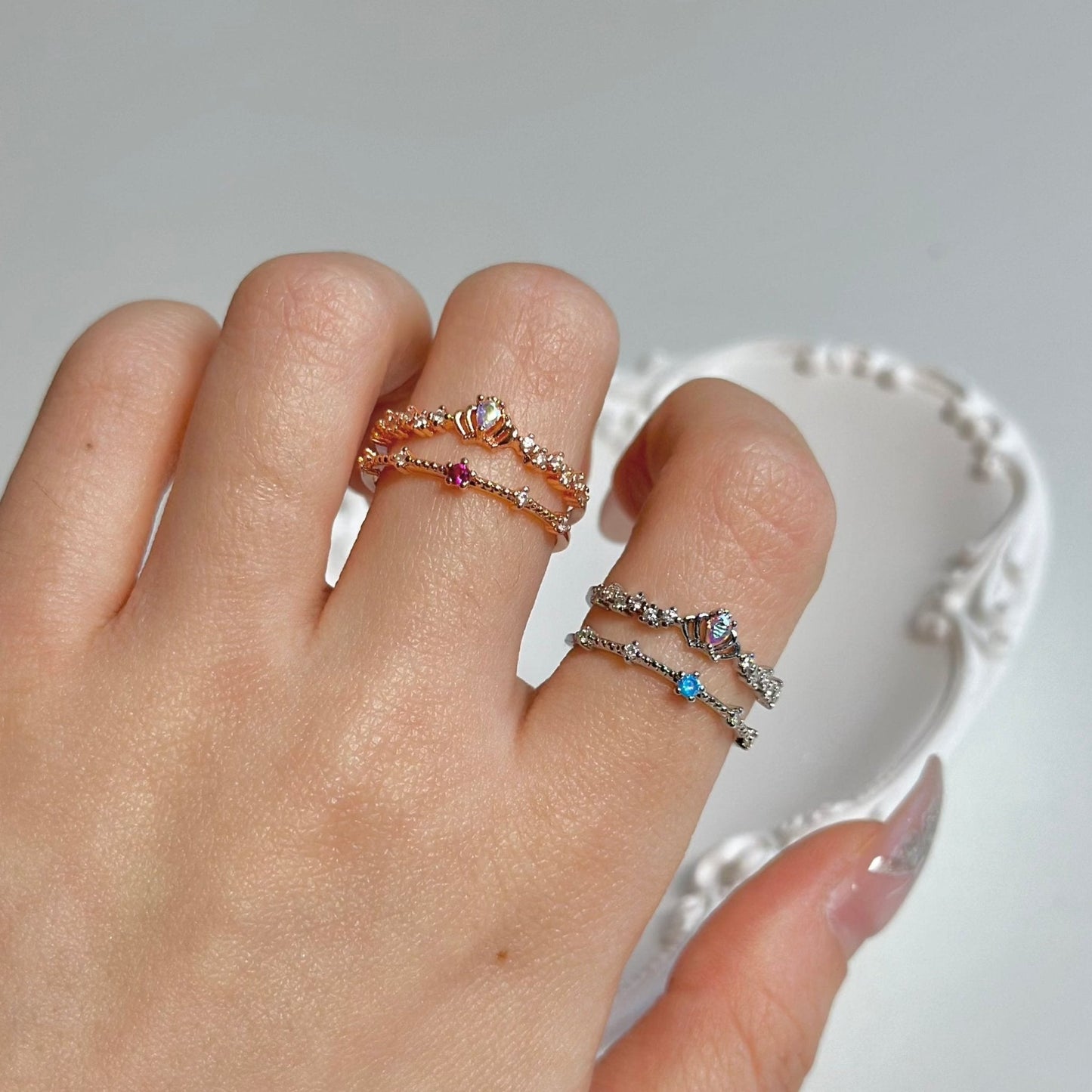 Silver Tiara Ring - Valentina