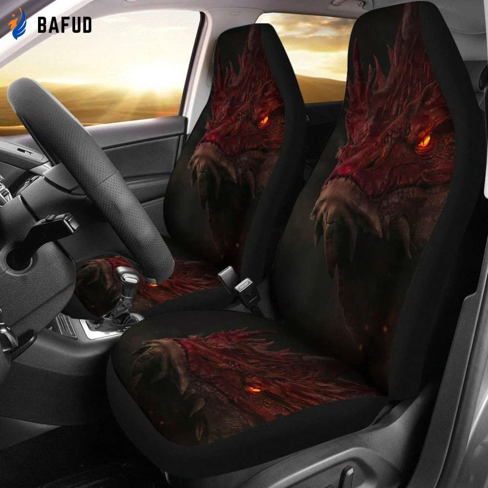 Smaug Head Car Seat Covers For Fan Gifts The Hobbit Fan - Bafud