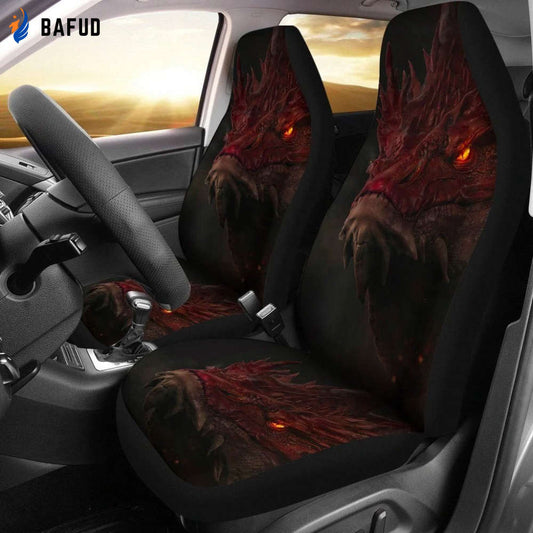 Smaug Head Car Seat Covers For Fan Gifts The Hobbit Fan - Bafud