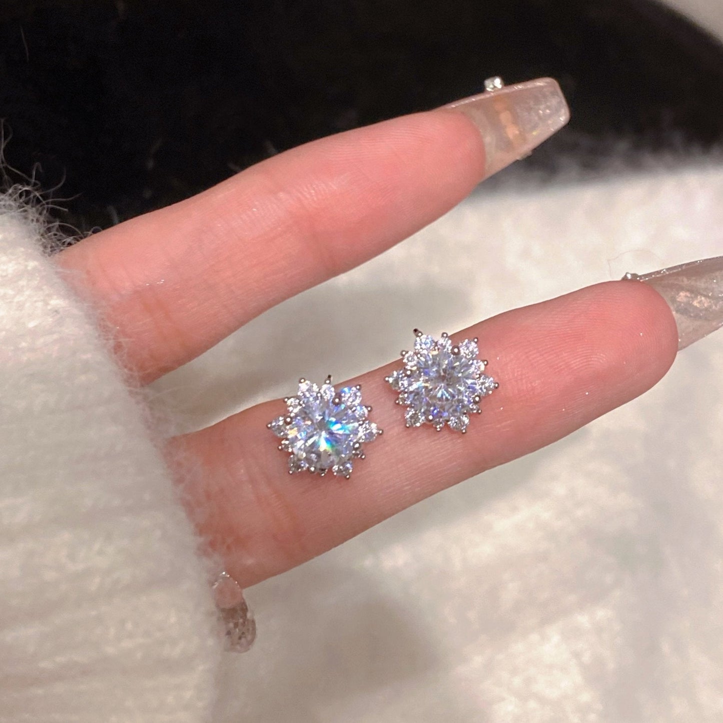 Snowflake Stud Earrings