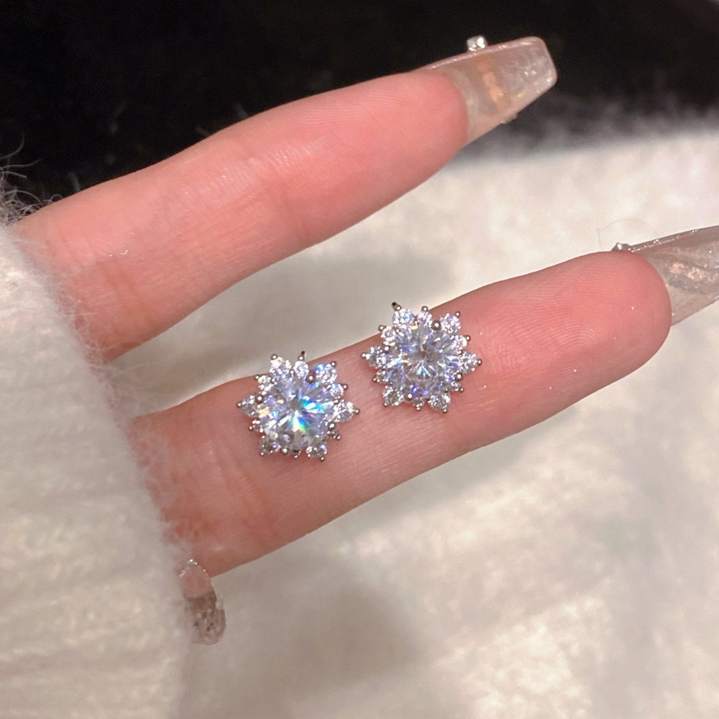 Snowflake Stud Earrings