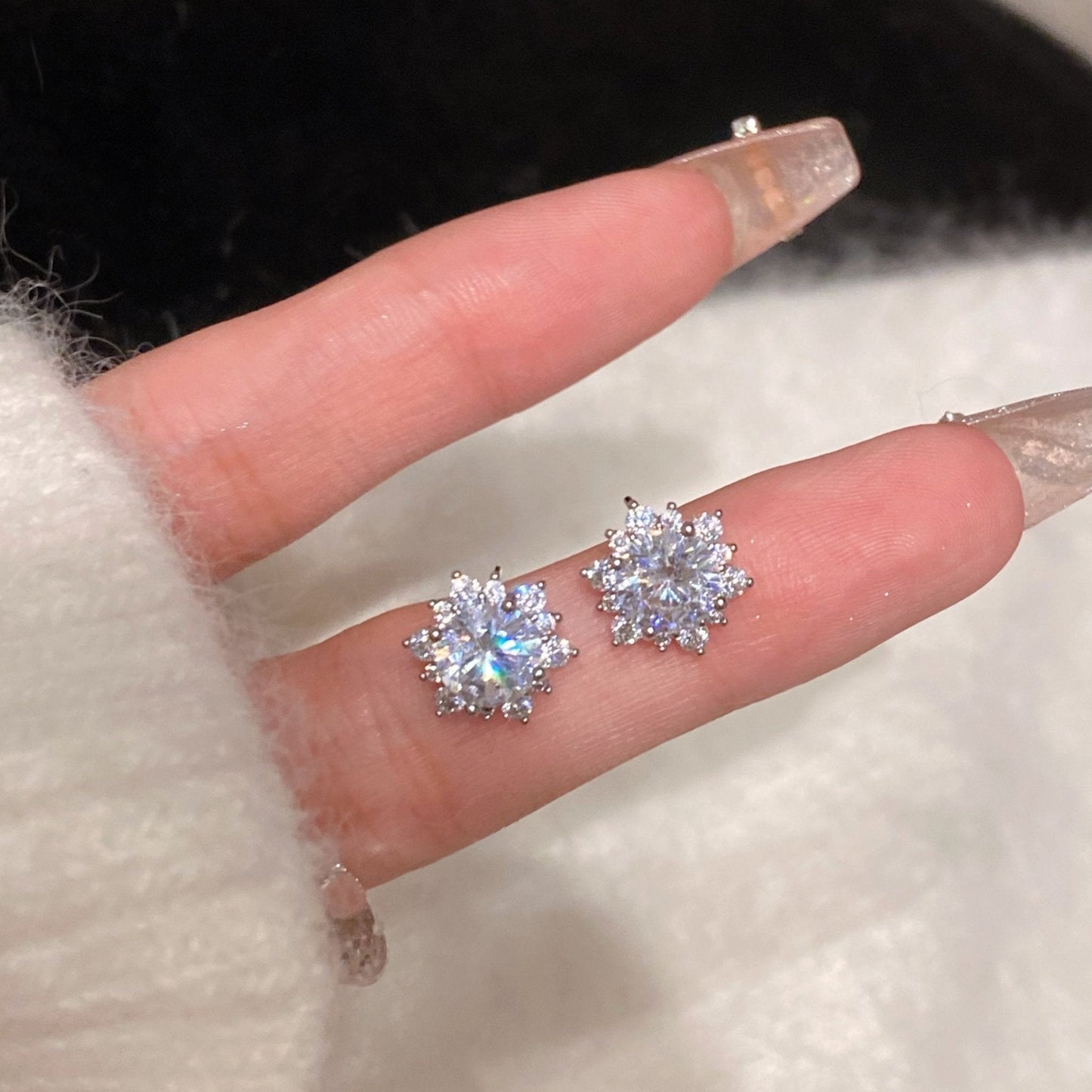 Snowflake Stud Earrings