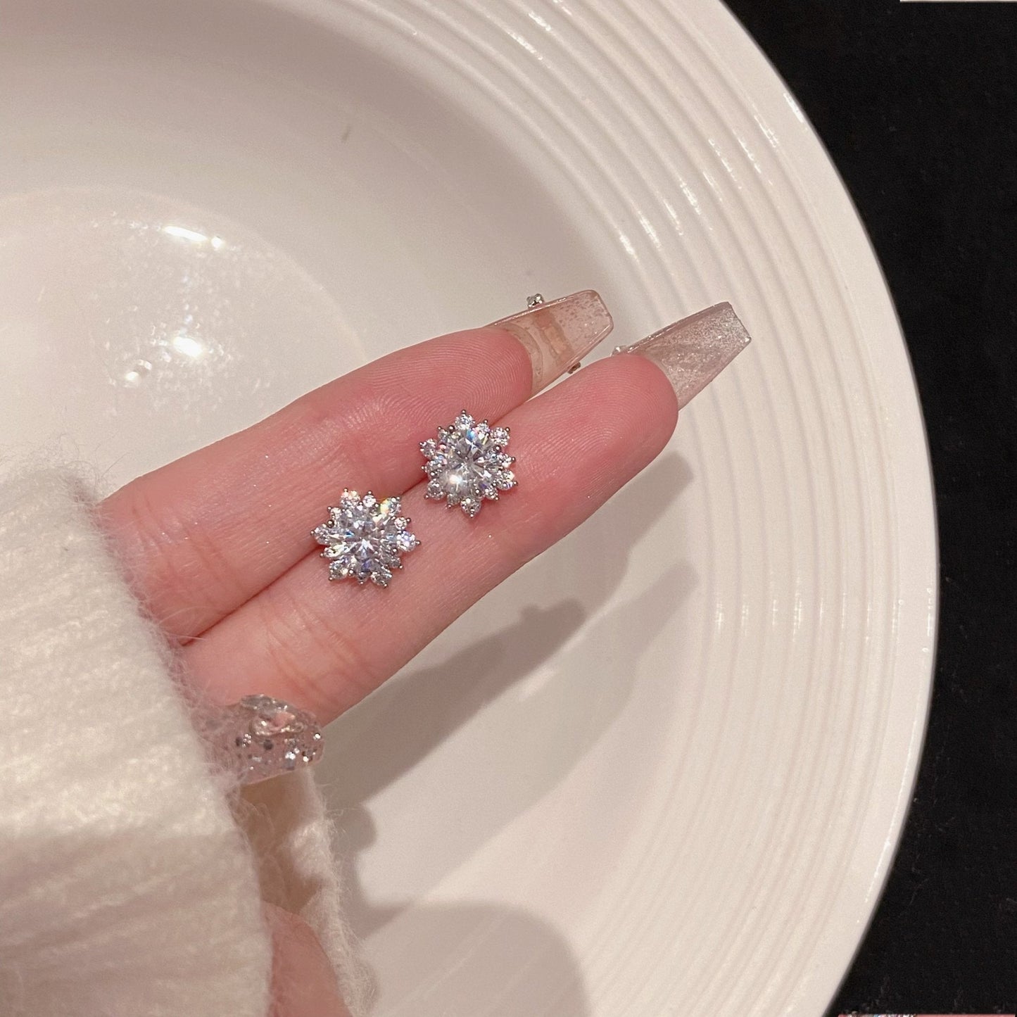 Snowflake Stud Earrings