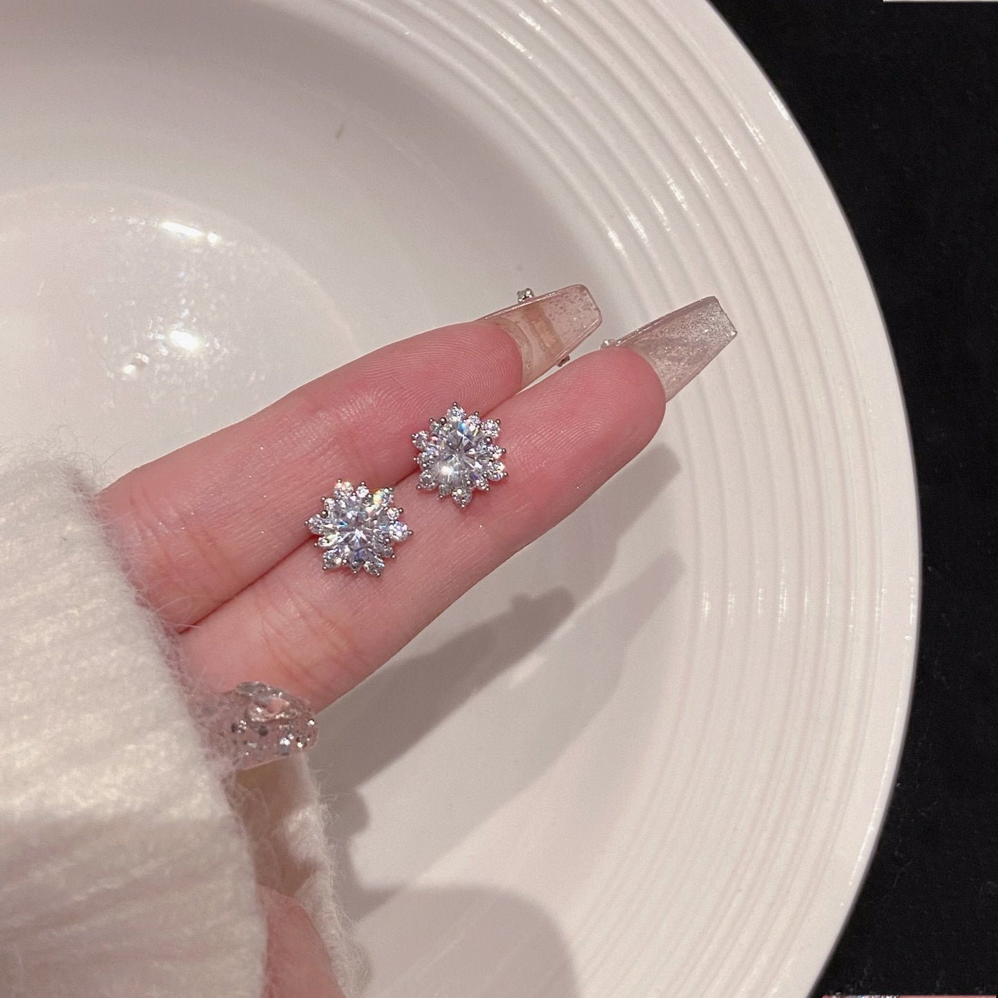 Snowflake Stud Earrings