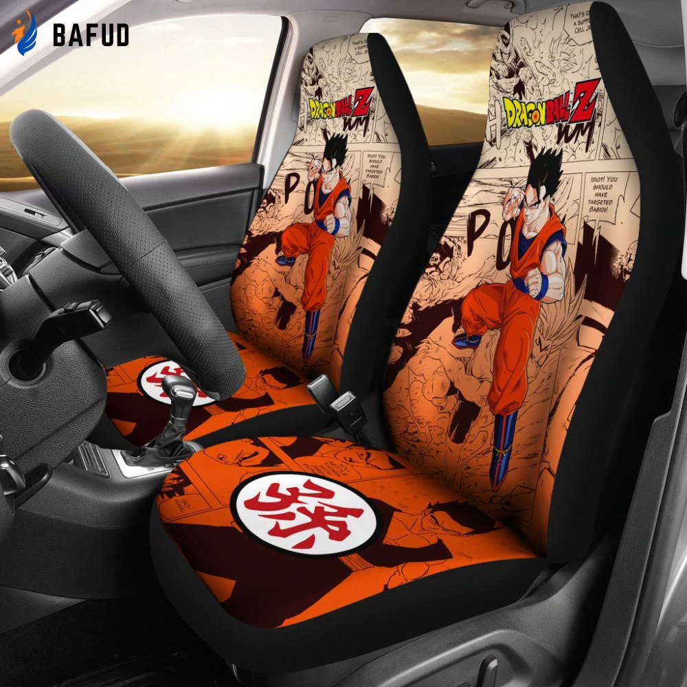 Son Gohan Dragon Ball Z Car Seat Covers For Fan Gifts Manga Mixed Anime Great - Bafud