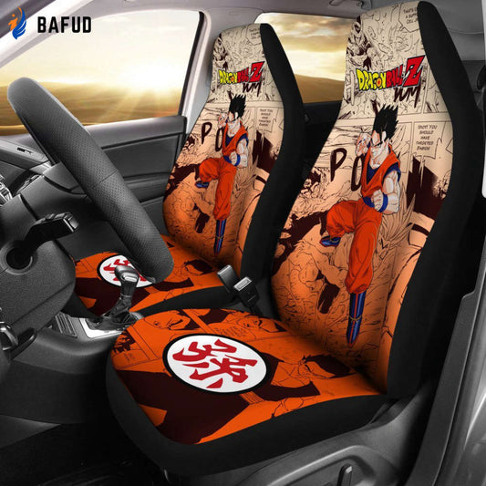 Son Gohan Dragon Ball Z Car Seat Covers For Fan Gifts Manga Mixed Anime Great - Bafud