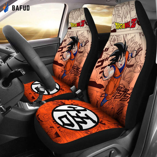 Son Goku Characters Dragon Ball Z Car Seat Covers For Fan Gifts Manga Mixed Anime - Bafud