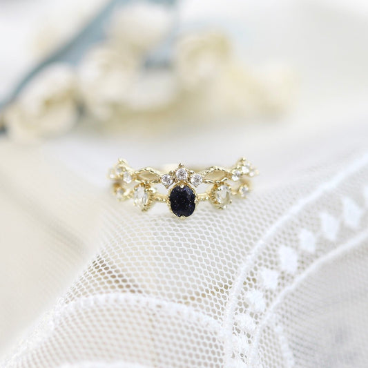 Starlit Noir Ring Set