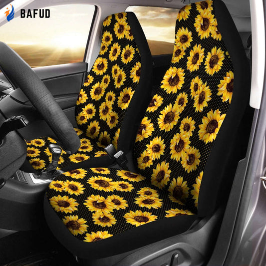 Sunflower Print Car Seat Covers For Fan Gifts - TTD04 - Bafud