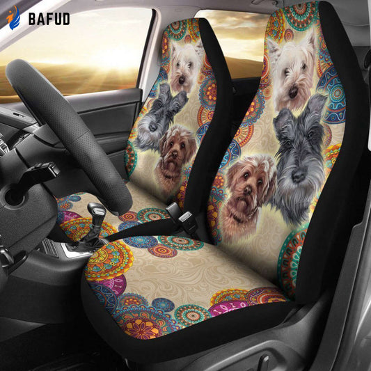 Terrier Dog Breeds Car Seat Covers For Fan Gifts - Bafud