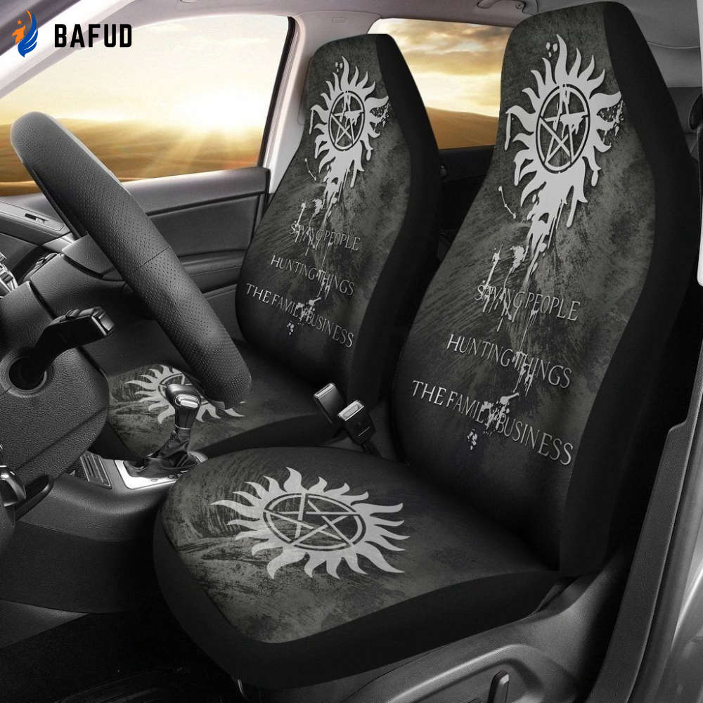 The Family Business Saving People & Hunting Things Supernatural Car Seat Covers For Fan Gifts MN04 - Bafud